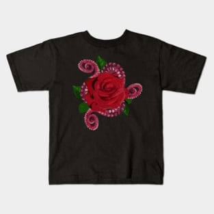 Rose with Tentacles Kids T-Shirt